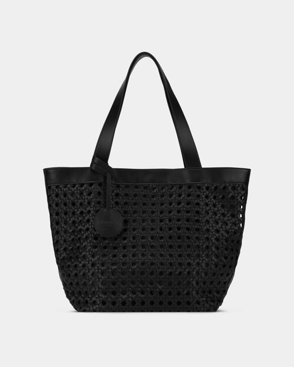 Ilse Jacobsen Braid Womens Braided Shopper - Black Black 001001 - CHO - Designer Womens Tote Bags