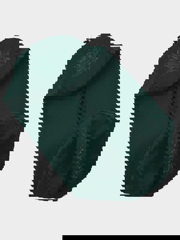 Yoga Studio Replacement Round Lotus Bolster Outer Cushion Cover Teal Green