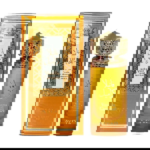 Ajyad Vanilla Caramel 100ml EDP bottle and box front view