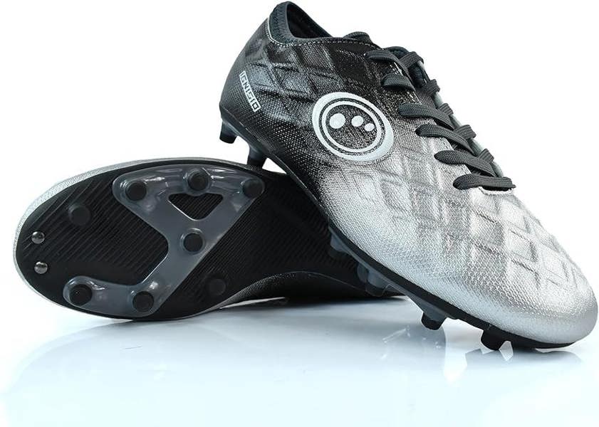 Senior Silver Fade Ignisio Rugby Boot – Moulded Studs, Lace-Up, Sizes 7-12 - Optimum
