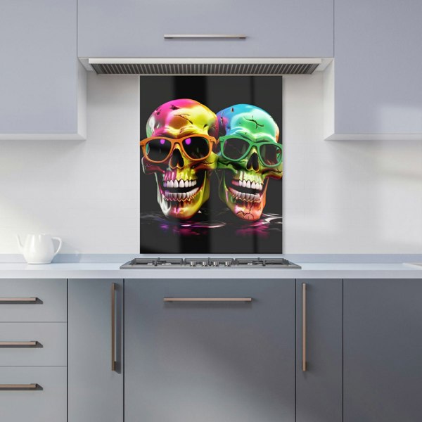 Warren Reed - Designer Happy Skeletons In Sunglasses Kitchen Splashback