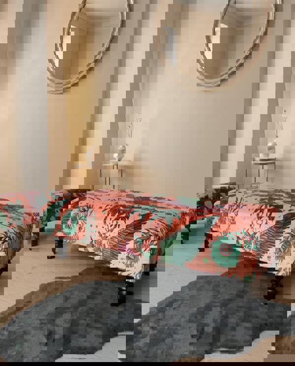 ISTOOLS Lynx Printed Fabric Footstool – Stylish Handmade Ottoman & Footrest for Home Décor