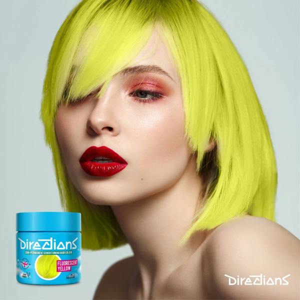 Directions 6 x La Riche Directions Semi-Permanent Hair Color 100ml Tubs - Fluorescent Yellow