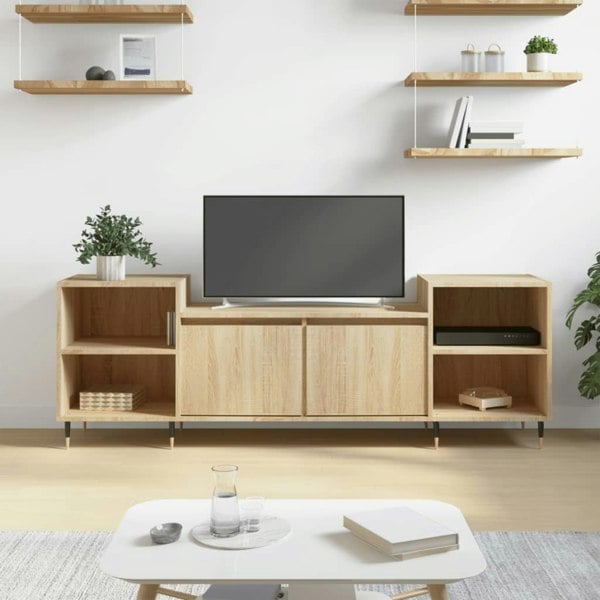Berkfield TV Cabinet Sonoma Oak 160x35x55 cm Engineered Wood