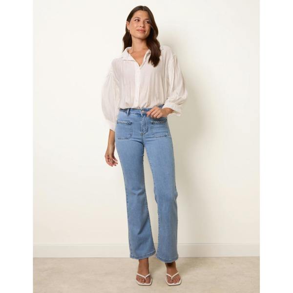Blue Vanilla Rope Detail Pocket Jeans