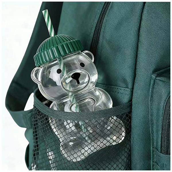 Dragodirect Reusable Bear Straw Cup with Lid Ideal for Coffee, Juice Smoothies