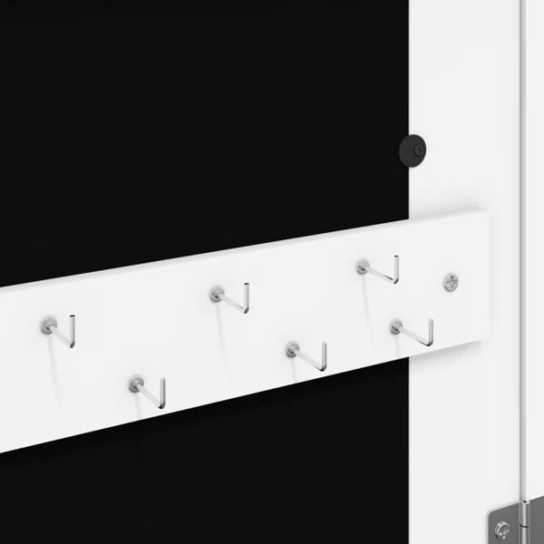 Berkfield Mirror Jewellery Cabinet with LED Lights Wall Mounted White