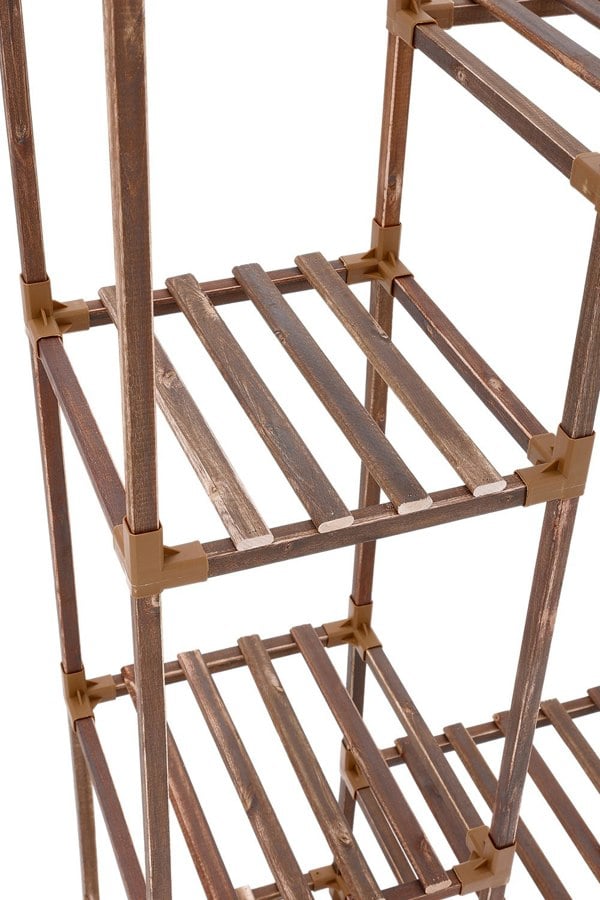 Living and Home Multi-tier Wood Plant Stand Flower Display Shelf