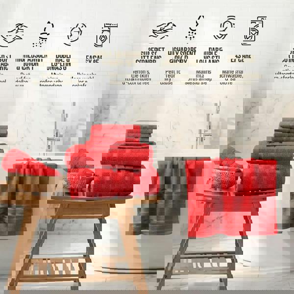 Smart Living Boston 8 PCS Towel Bale Set - Red