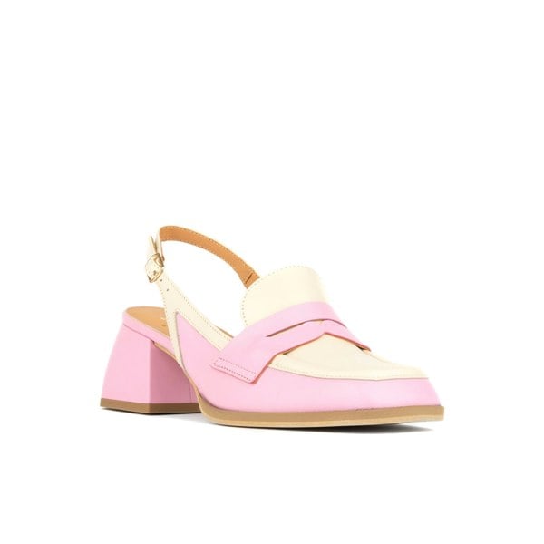 Embassy London Diana - Pink & Pastel - Women's 2.4 inch block heel sling backs in pastel leather