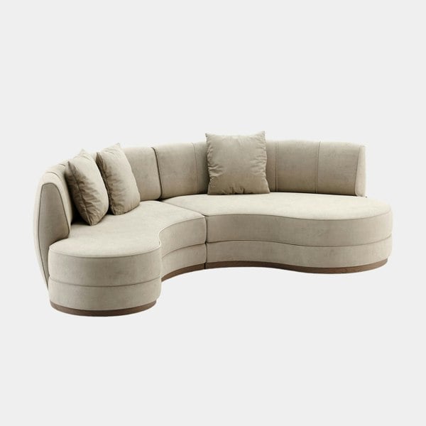 Domkapa Everleigh Velvet Luxury Curvilinear Sofa