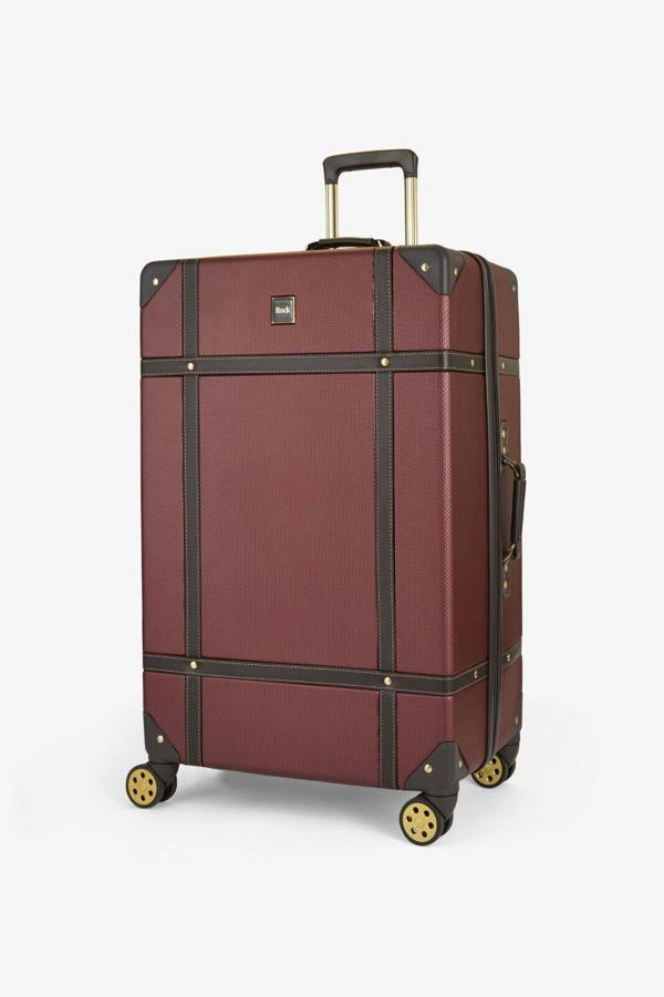 Rock Luggage Vintage Hard Shell Luggage Trunk Suitcase Set