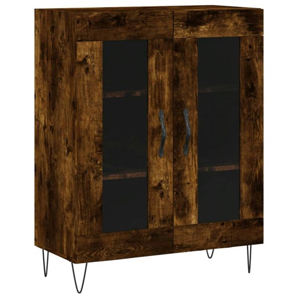 Berkfield Highboard Smoked Oak 69.5x34x180 cm Engineered Wood