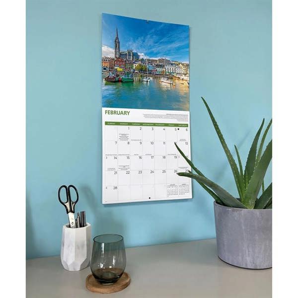 Ireland Calendar 2027, Wall Calendars, Month To View, Travel, Gift