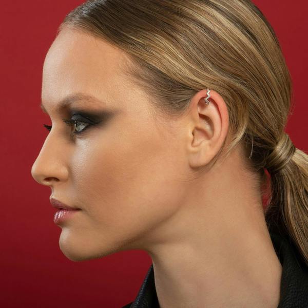 Pair of Silver Zig Zag Ear Cuff Earrings - namana.london