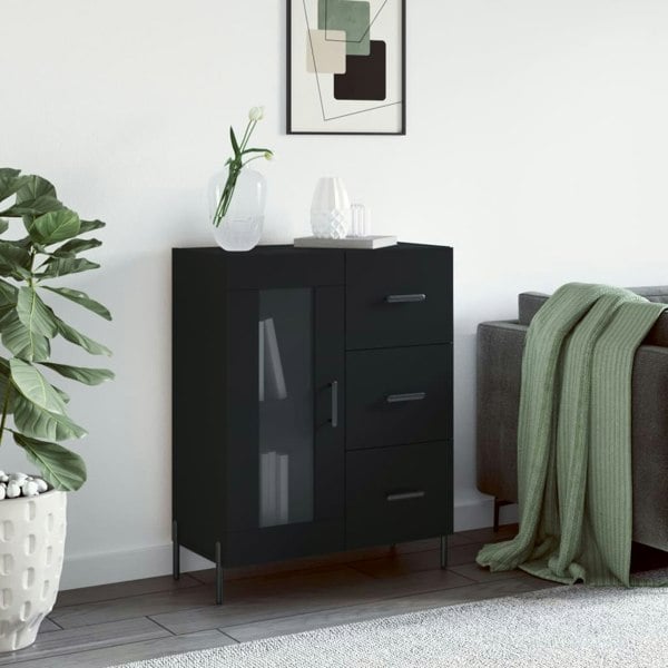Berkfield Sideboard Black 69.5x34x90 cm Engineered Wood