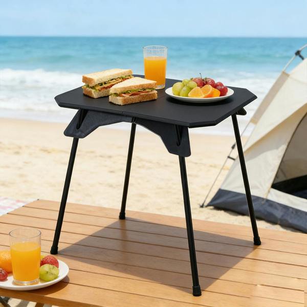 Havendro Black Portable Folding Camping Table Detachable Legs BBQ Picnic Table with Storage Bag