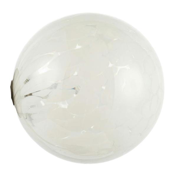 Stylish Pair of Round White Snowflake Glass Shades for G9 Lamp Holders Image 5