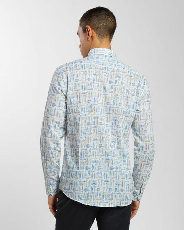 Steel & Jelly Limited Edition Marine Illustration Print Long Sleeve Shirt