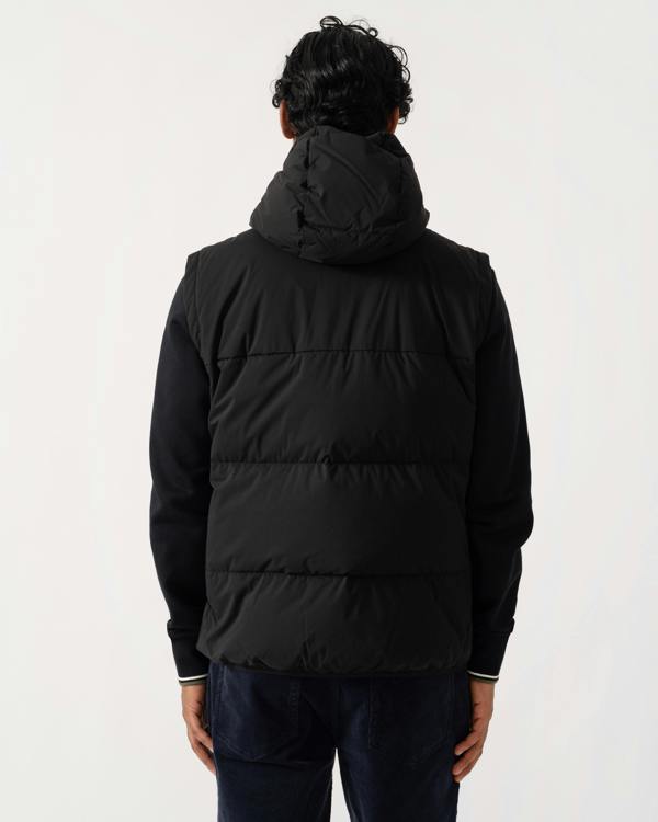 Back of BOSS Green OW Riplite Mens Padded Gilet - Black 001