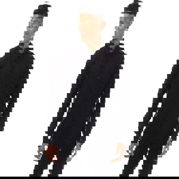 Tom Ford Mens Silk Cotton Blend Button-Down Shirt - Black