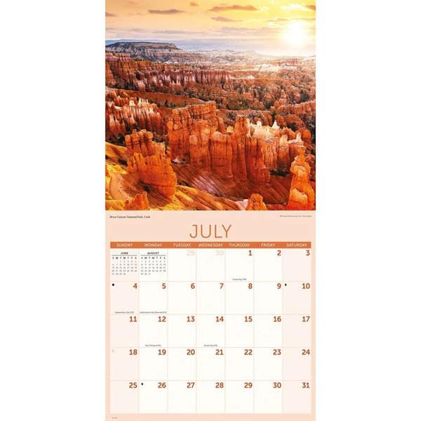 American Landscapes Calendar 2027, Wall Calendars, Month To View, Travel, Gift