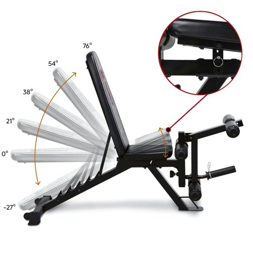 Marcy UB9000 Adjustable Utility Bench Incline Decline Leg Developer