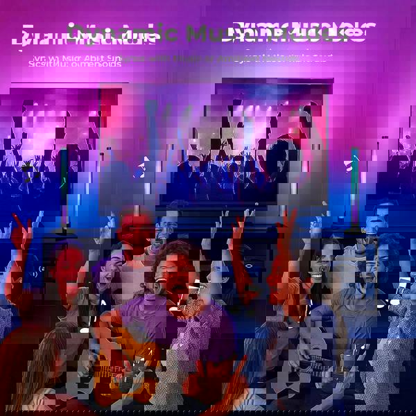 Emitto 2x Smart RGB LED Light Bars Game Ambient Lamps Color Changing Music Timer