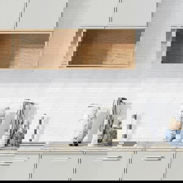 WT3D1808 - Pure White Glossy Subway Metro Classic Brick 3D Tile Sticker 30.5 x 15.4cm (12 x 6 in) - 20pcs in a pack