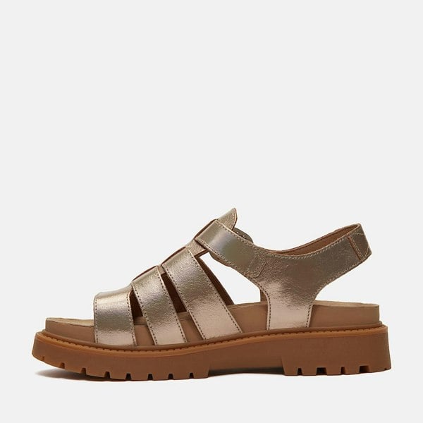 Timberland Clairemont Way Fisherman Leather Women's Sandals - Gold