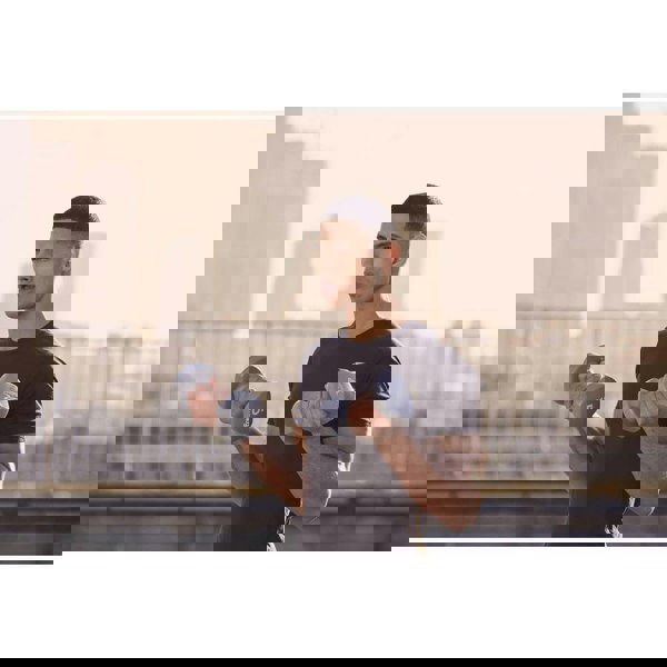 Reebok 5kg Dumbbells - Man performing a Biceps Workout 