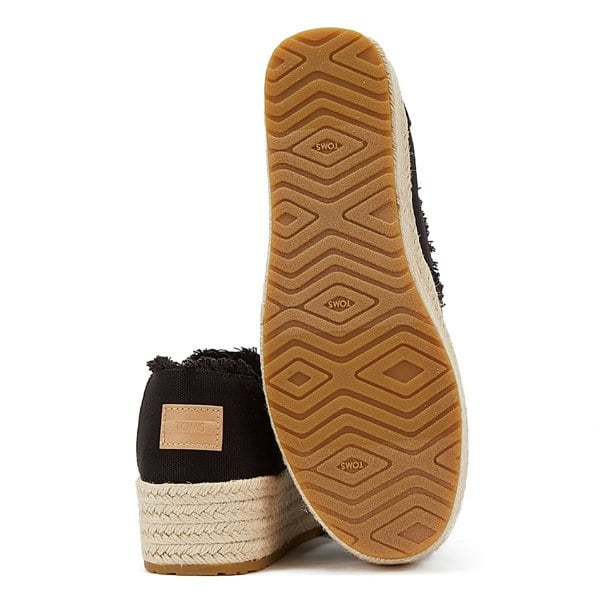 TOMS Canvas Valcia Women's Black Espadrilles