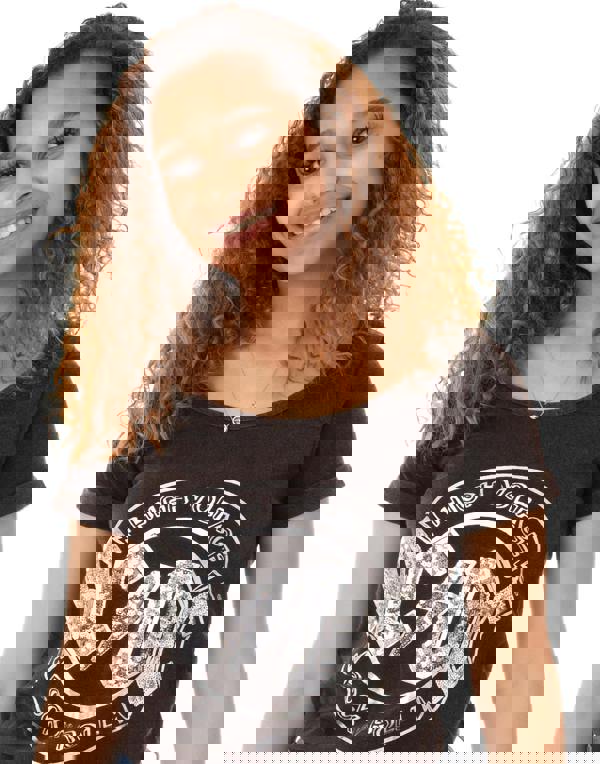 AC/DC Womens Black Logo Short Sleeved T-Shirt