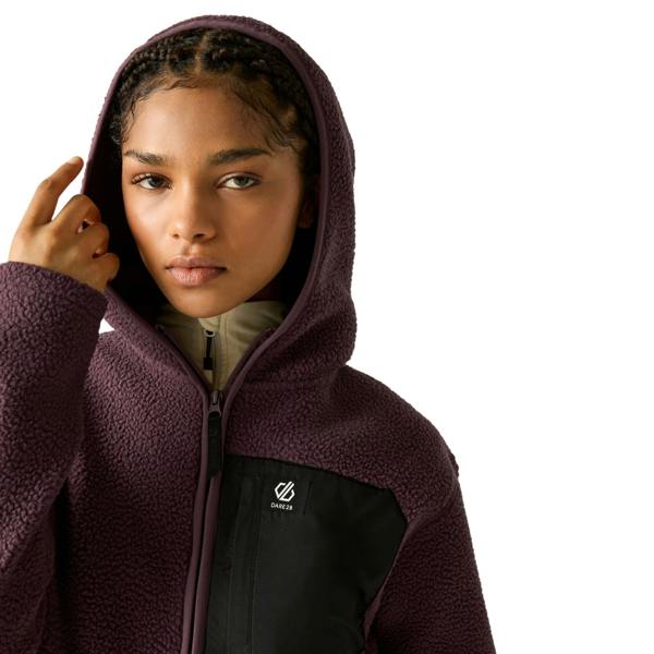 Dare 2B Womens/Ladies Firn Borg Hooded Fleece - Huckleberry - 