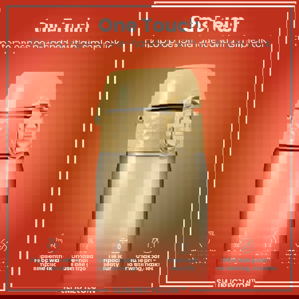 ION8 Leak Proof Slim Water Bottle, Recyclon, Desert, 500ml (18oz)