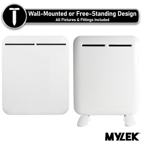 MYLEK Electric Panel Heater - Wall Mounted or Free Standing 500w