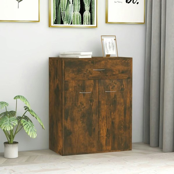 Berkfield Sideboard Smoked Oak 60x30x75 cm Engineered Wood