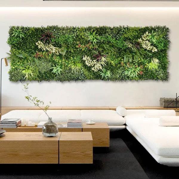 Combo of 3 Gala Premium Artificial Plants Green Wall Panels 1m x 1m - Evergreenery