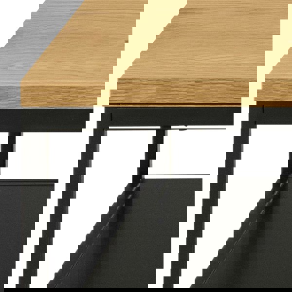 Furniture To Go Gila Coffee Table with Open Shelf in Oak & Black