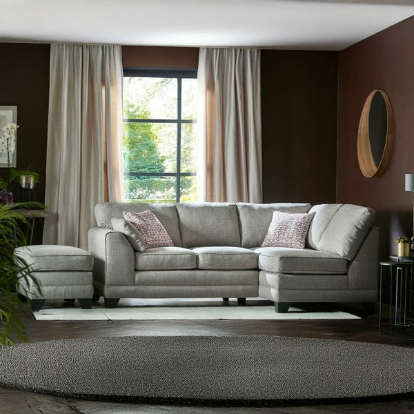 Furnishings For Less Hilliard Fullback Fabric 4 Seater Corner Sofa