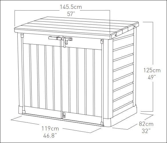Keter Norfolk Leisure Keter Hideaway Storage Shed