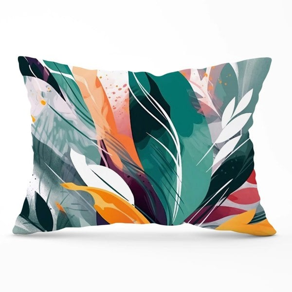 Warren Reed Coloured Abstrace Feather Leaves Cushions