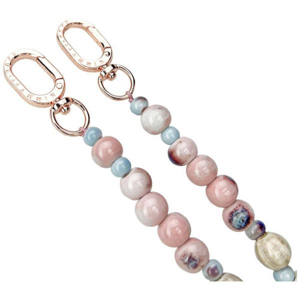 Nimmy Friends Nimmy Big Eye Cute Pet Bischon Fraise Dog Mobile Phone Chain Bag Charm Ceramic Bracelet Pink - N-XDY-SL-02
