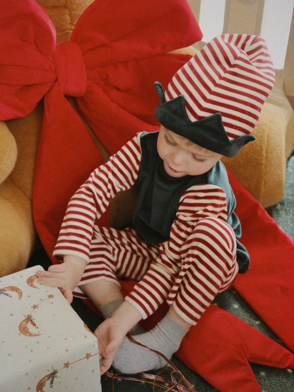 Konges Slojd Konges Sløjd Kids Christmas Elf Costume in Green