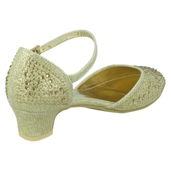 Spot On Girls Spot On Buckle Ankle Strap Glitter Shoes H3084