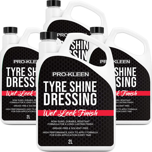 ProKleen Pro-Kleen Tyre Shine Dressing - Wet Look Non-Sling & Solvent Free Formula - Tyre Protector Easy to Use Formula (8 Litres)