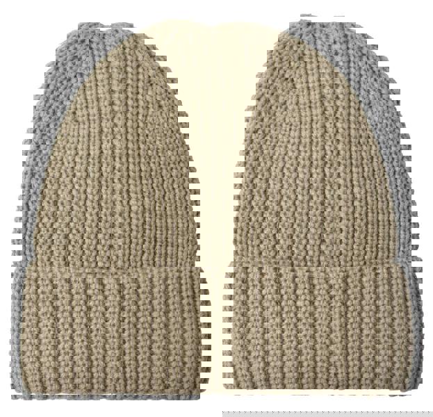 Lambretta Knitted Fleece Turn Up Bobble Skater Style Beanie Hat