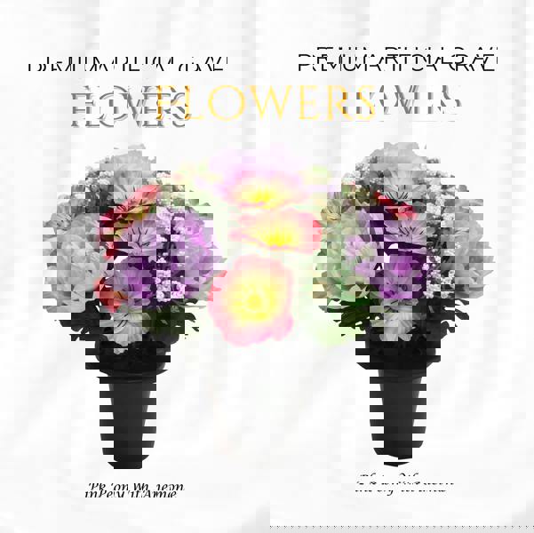 Memorials Direct Premium Artificial Grave Flowers – 25cm Lilac/Pink Peony With Anemone | Memorial Vase Pot