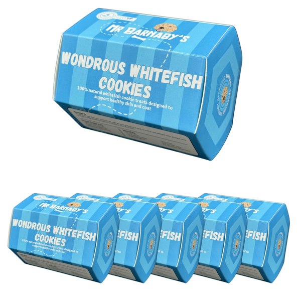 Mr Barnaby's Wondrous Whitefish Cookies Dog Treats (Pack of 6)