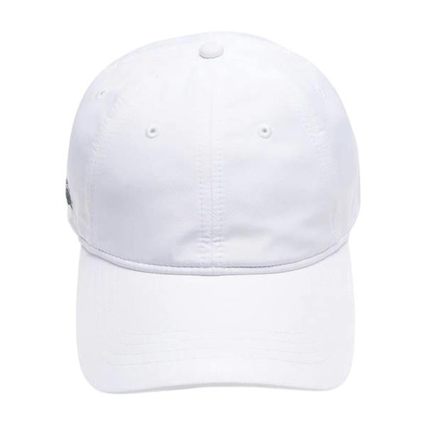 Lacoste Logo Taffeta Adjustable Baseball Cap - White - 
